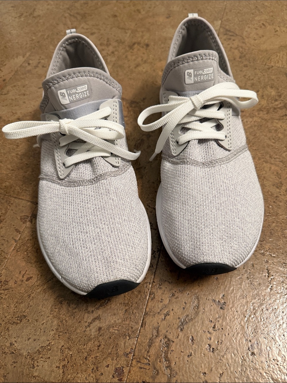 New Balance Women's Light Gray Knit Sneakers